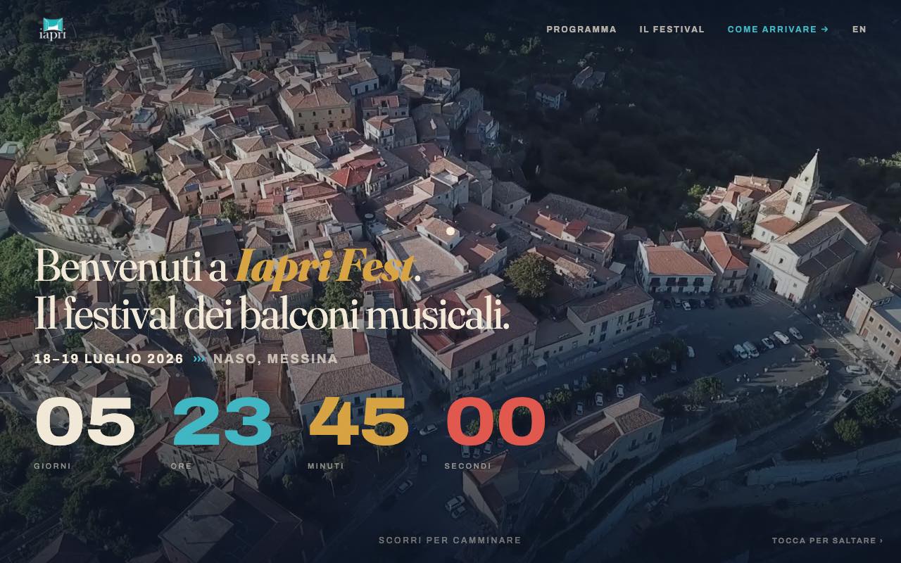 Anteprima del sito Iapri Fest