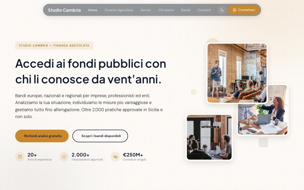 Anteprima del sito Studio Cambria